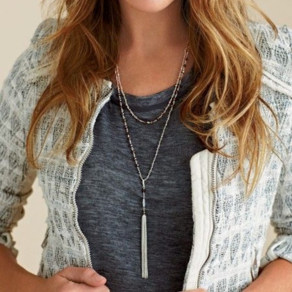 Stella & Dot Jewelry - Stella & Dot Mixed Metal Tassel Necklace